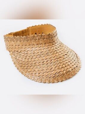 Beach Riot Natural Capri Straw Visor - Cream Straw